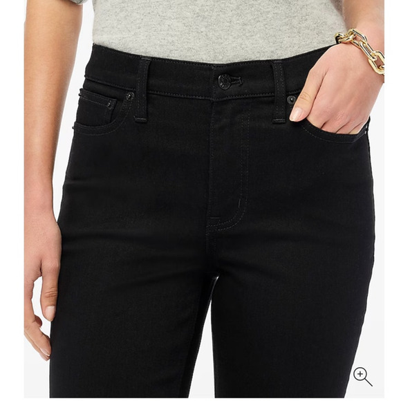 NWT J. Crew Flare Crop Black Jean in All-Day Stretch Size 24 - Picture 2 of 15